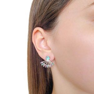 Beautiful tourmaline fan earrings